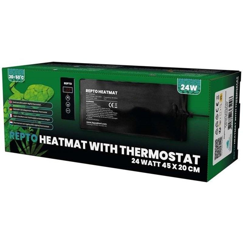 Tapis chauffant avec thermostat 24 watt 45x20cm, pour reptiles de Habistat, le matériel pour les reptiles dans A075