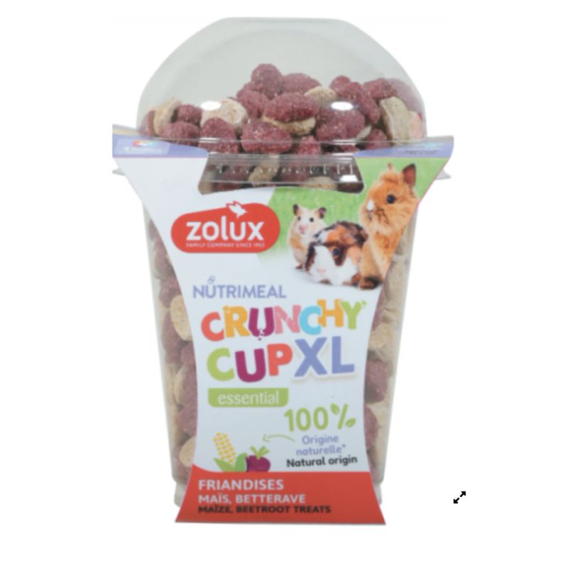 Nutrimeal crunchy cup xl hear 220g pour petits animaux de Zolux - Produit pour animaux dans Z002