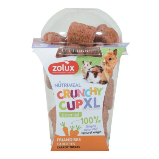 Nutrimeal crunchy cup xl carotte 110g pour petits animaux de Zolux - Produit pour animaux dans Z002