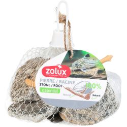 Pierre grise et bois 500g pour aquarium de Zolux - Produit pour animaux dans Z002