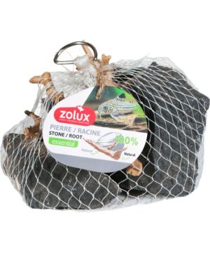 Pierre noire et bois 500g pour aquarium de Zolux - Produit pour animaux dans Z002