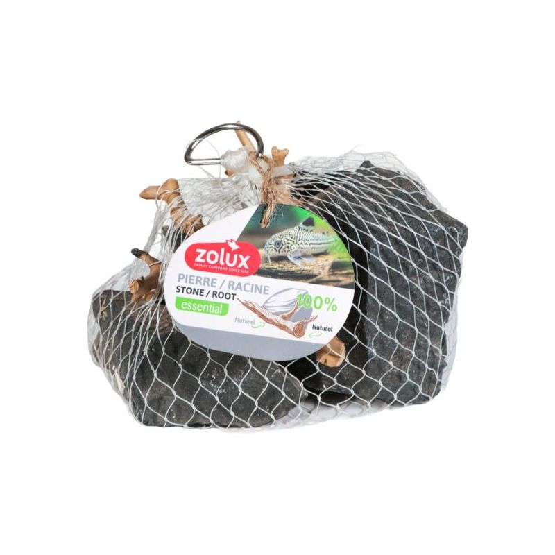 Pierre noire et bois 500g pour aquarium de Zolux - Produit pour animaux dans Z002