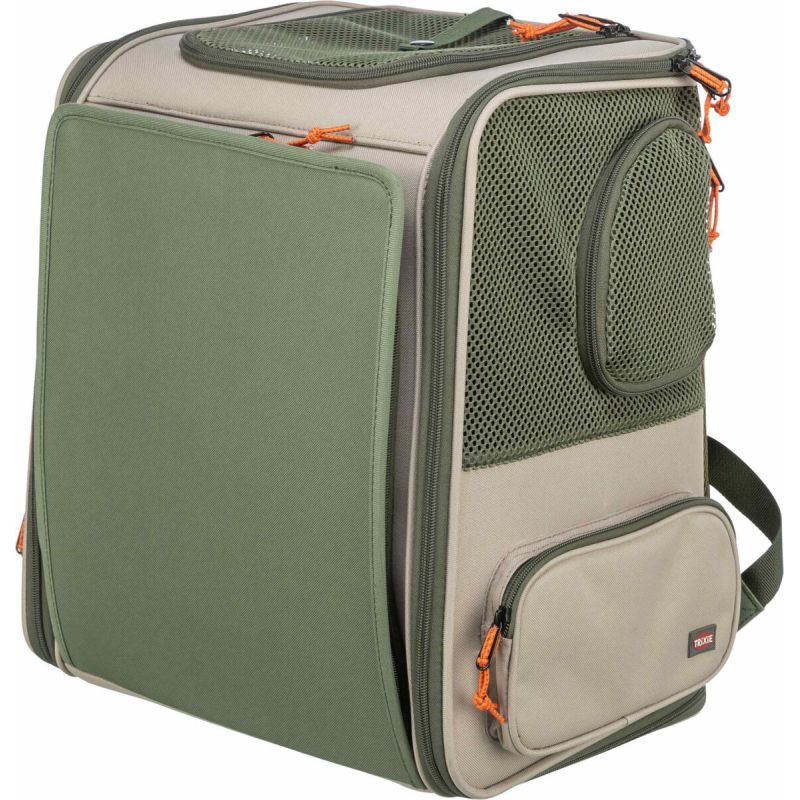 Sac à dos rocco beige et vert olive pour chiens chats 40x30 cm de Trixie - Produit pour animaux dans T050
