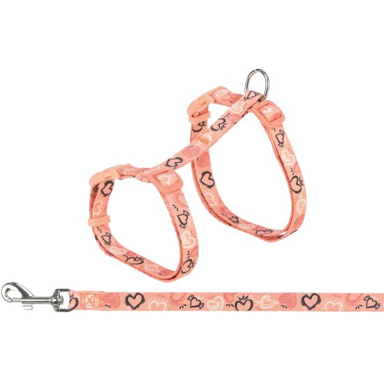 Harnais XXL pour chat avec laisse flower power 35-59 cm 1,20 m accessoire confort de Trixie - Produit pour animaux dans T050