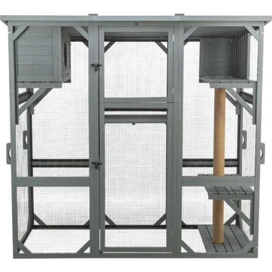 Enclos pour chat 181 × 169 × 88 cm gris de Trixie - Produit pour animaux dans T050