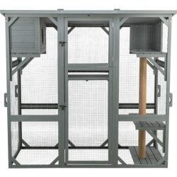 Enclos pour chat 181 × 169 × 88 cm gris de Trixie - Produit pour animaux dans T050