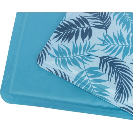 Matelas rafraichissant avec feuilles de palmier, 65 x 50 cm, bleu clair de Trixie - Produit pour animaux dans T050