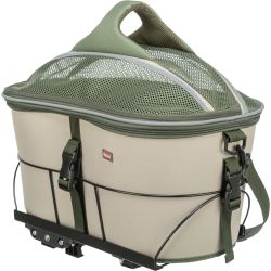 Panier vélo vert olive pour chiens et chats - accessoires confortables et pratiques de Trixie - Produit pour animaux dans T050