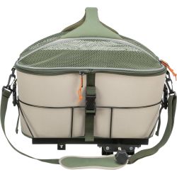 Panier vélo vert olive pour chiens et chats - accessoires confortables et pratiques de Trixie - Produit pour animaux dans T050