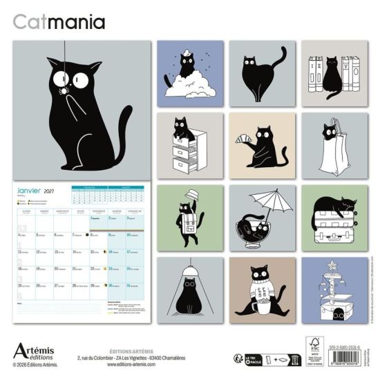 CALENDRIER CAT MANIA 2027 de Jardinerie Bordeaux Libourne Gironde dans C022