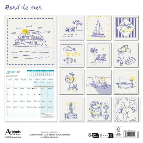 CALENDRIER BORD DE MER 2027 de Jardinerie Bordeaux Libourne Gironde dans C022
