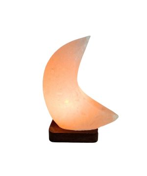Lampe en Cristal de Sel Blanc forme Lune de Herboristerie et Esotérisme à Libourne dans D040