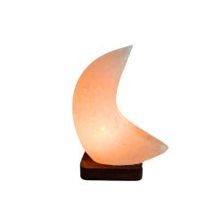 Lampe en Cristal de Sel Blanc forme Lune de Herboristerie et Esotérisme à Libourne dans D040