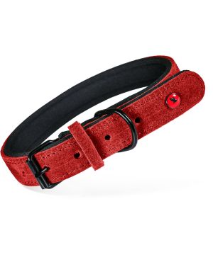 Collier cuir confort 45cm rouge pour chien de Zolux - Produit pour animaux dans Z002