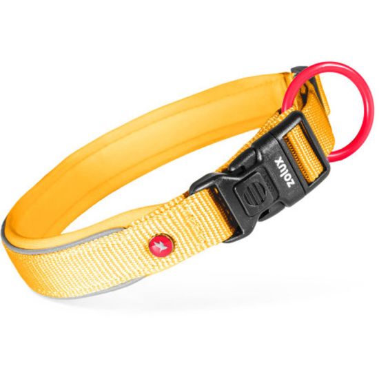 Collier nylon premium 15mm 25/30 jaune pour chien de Zolux - Produit pour animaux dans Z002