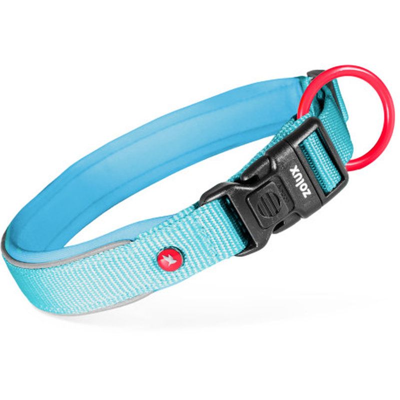Collier nylon premium 15mm 25/30 turquoise pour chien de Zolux - Produit pour animaux dans Z002