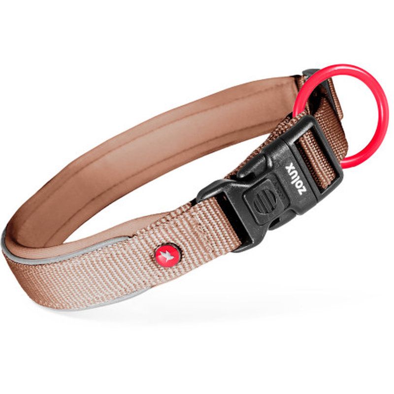 Collier nylon premium 15mm 25/30 mocca pour chien de Zolux - Produit pour animaux dans Z002