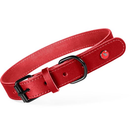 Collier cuir classique 80cm grenat pour chien de Zolux - Produit pour animaux dans Z002
