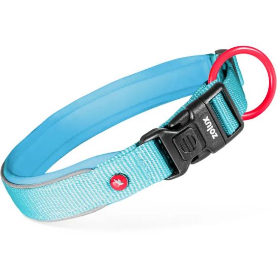 Collier nylon premium 25mm 50/55 turquoise pour chien de Zolux - Produit pour animaux dans Z002