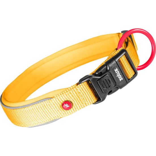 Collier nylon premium 25mm 50/55 jaune pour chien de Zolux - Produit pour animaux dans Z002