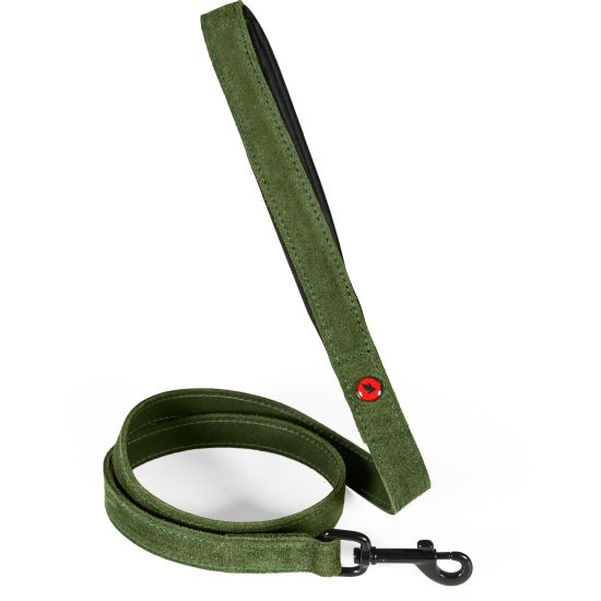 Laisse cuir conf 1m 20mm vert pour chien de Zolux - Produit pour animaux dans Z002