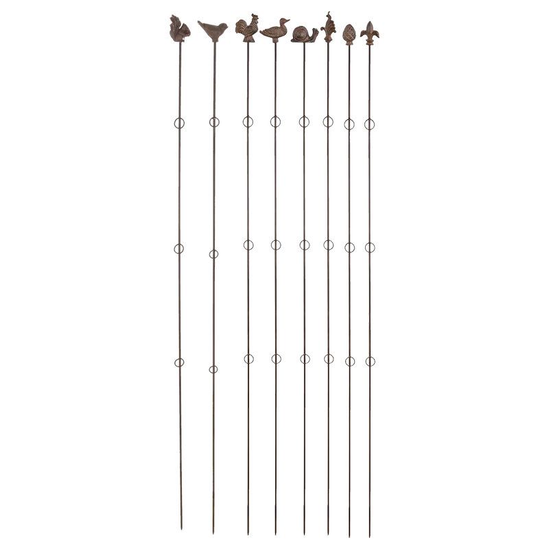 /TUTEUR DROIT 175CM FONTE BRUN de Esschert design - deco maison et jardin dans E058