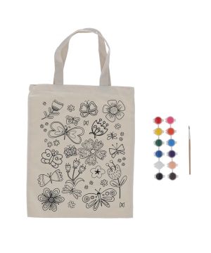 Sac à colorier fleuri pour décoration créative de Esschert design - deco maison et jardin dans E058