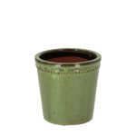 Pot De Fleur Verni Vert 15cm Pour Décoration Jardin Et Maison de Esschert design - deco maison et jardin dans E058