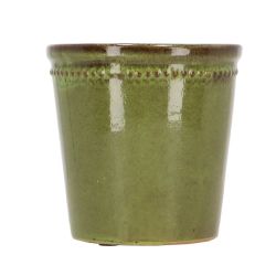 Pot De Fleur Verni Vert 15cm Pour Décoration Jardin Et Maison de Esschert design - deco maison et jardin dans E058