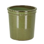 Pot de fleur verni vert 25cm pour décoration jardin et maison de Esschert design - deco maison et jardin dans E058