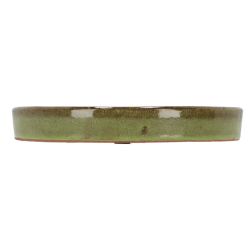 Soucoupe vernie verte 25cm pour décoration jardin et maison de Esschert design - deco maison et jardin dans E058