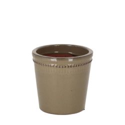 Pot De Fleur Verni Gris 15cm Pour Décoration Jardin Et Maison de Esschert design - deco maison et jardin dans E058