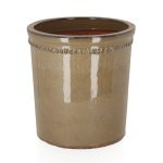 Pot De Fleur Verni Gris 25cm Pour Décoration Jardin Et Maison de Esschert design - deco maison et jardin dans E058