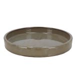 Soucoupe vernie gris 25cm pour décoration jardin et intérieur de Esschert design - deco maison et jardin dans E058