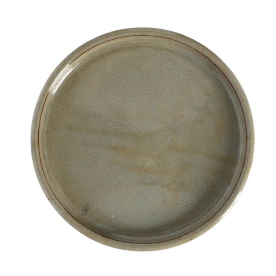 Soucoupe vernie gris 25cm pour décoration jardin et intérieur de Esschert design - deco maison et jardin dans E058