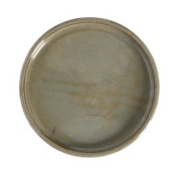 Soucoupe vernie gris 25cm pour décoration jardin et intérieur de Esschert design - deco maison et jardin dans E058