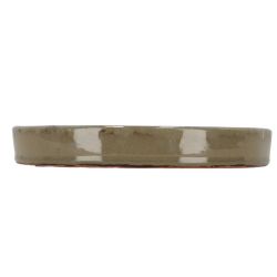 Soucoupe vernie gris 25cm pour décoration jardin et intérieur de Esschert design - deco maison et jardin dans E058