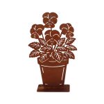 Pensées Dans Pot De Fleur Rouille Pour Décoration Jardin Et Maison de Esschert design - deco maison et jardin dans E058