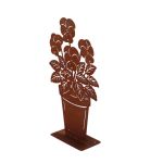 Pensées Dans Pot De Fleur Rouille Pour Décoration Jardin Et Maison de Esschert design - deco maison et jardin dans E058