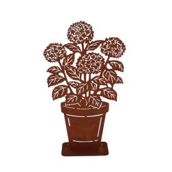 Hortensias En Pot De Fleur Rouille Pour Décoration Jardin Et Maison de Esschert design - deco maison et jardin dans E058
