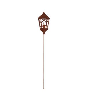 Piquet De Jardin Lanterne En Rouille Pour Décoration Extérieure de Esschert design - deco maison et jardin dans E058