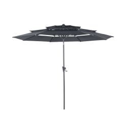 Parasol Droit Tilt Ø300 Gris - Protection Élégante et Pratique pour Votre Espace Extérieur