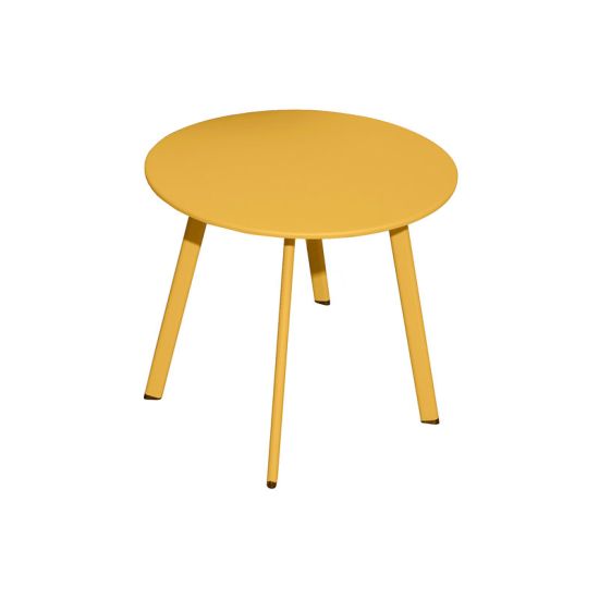 Table Massai 50 en Acier - Teinte Miel, Élégance et Robustesse pour Votre Terrasse
