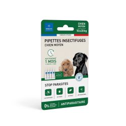 Pipette insectifuge chien moyen x 4 de Animalerie Libourne et Bordeaux - Gironde dans D025