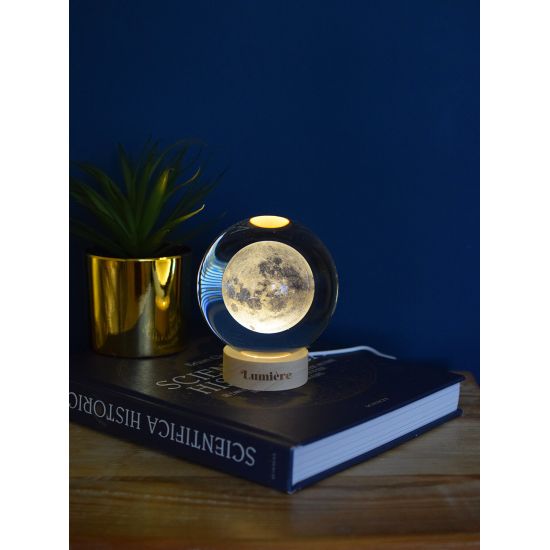 Sphere lumineuse Lueur eternelle 10 cm Lune de Herboristerie et Esotérisme à Libourne dans D040