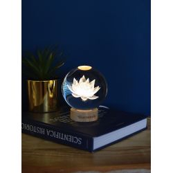 Sphere lumineuse Harmonie interieure 10 cm Lotus de Herboristerie et Esotérisme à Libourne dans D040