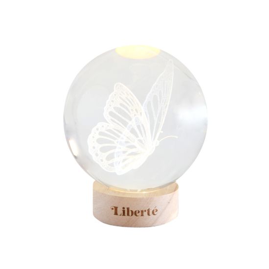Sphere lumineuse Liberte infinie 10 cm Papillon de Herboristerie et Esotérisme à Libourne dans D040