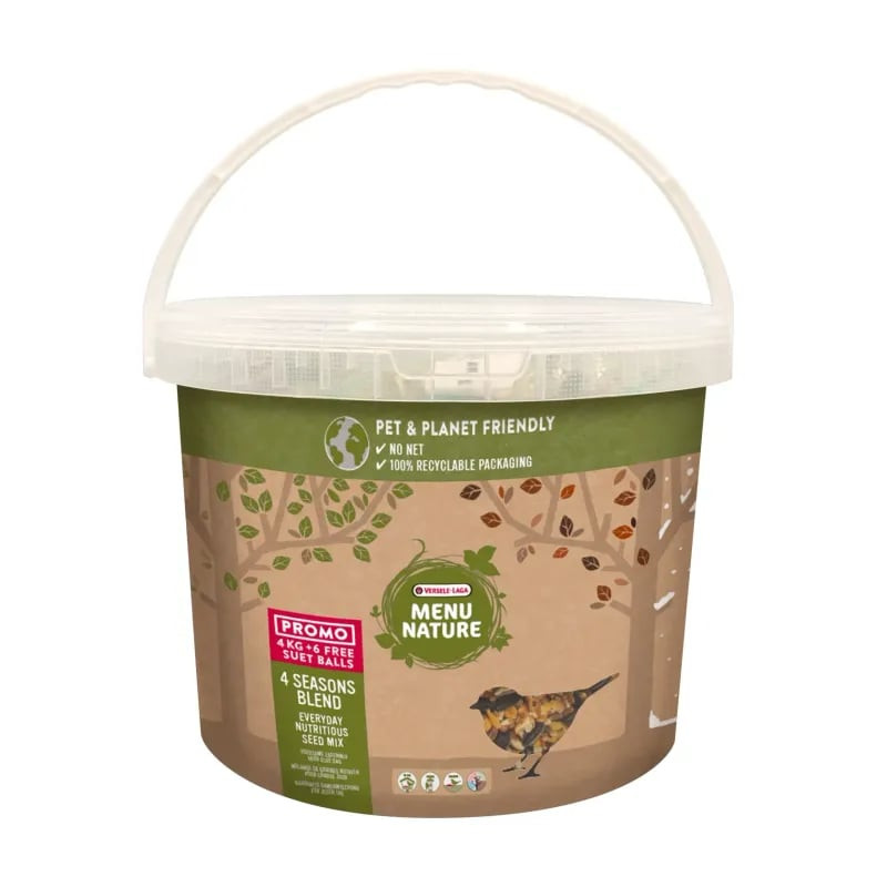 Mélange de graines pour oiseaux du jardin 4kg + 6 boules offertes de Versele Laga - Alimentation pour animaux dans V019