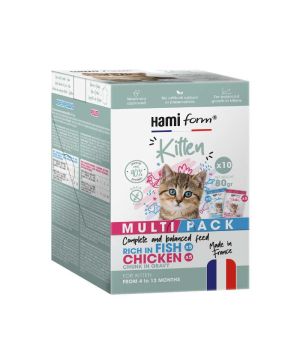 Multipack repas complet pour chaton 10x80g de Hamiform et Anju beauté dans S1591