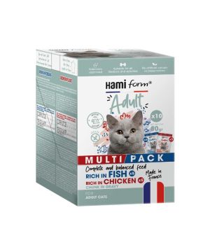 Multipack repas complet pour chat adulte 10x80g de Hamiform et Anju beauté dans S1591
